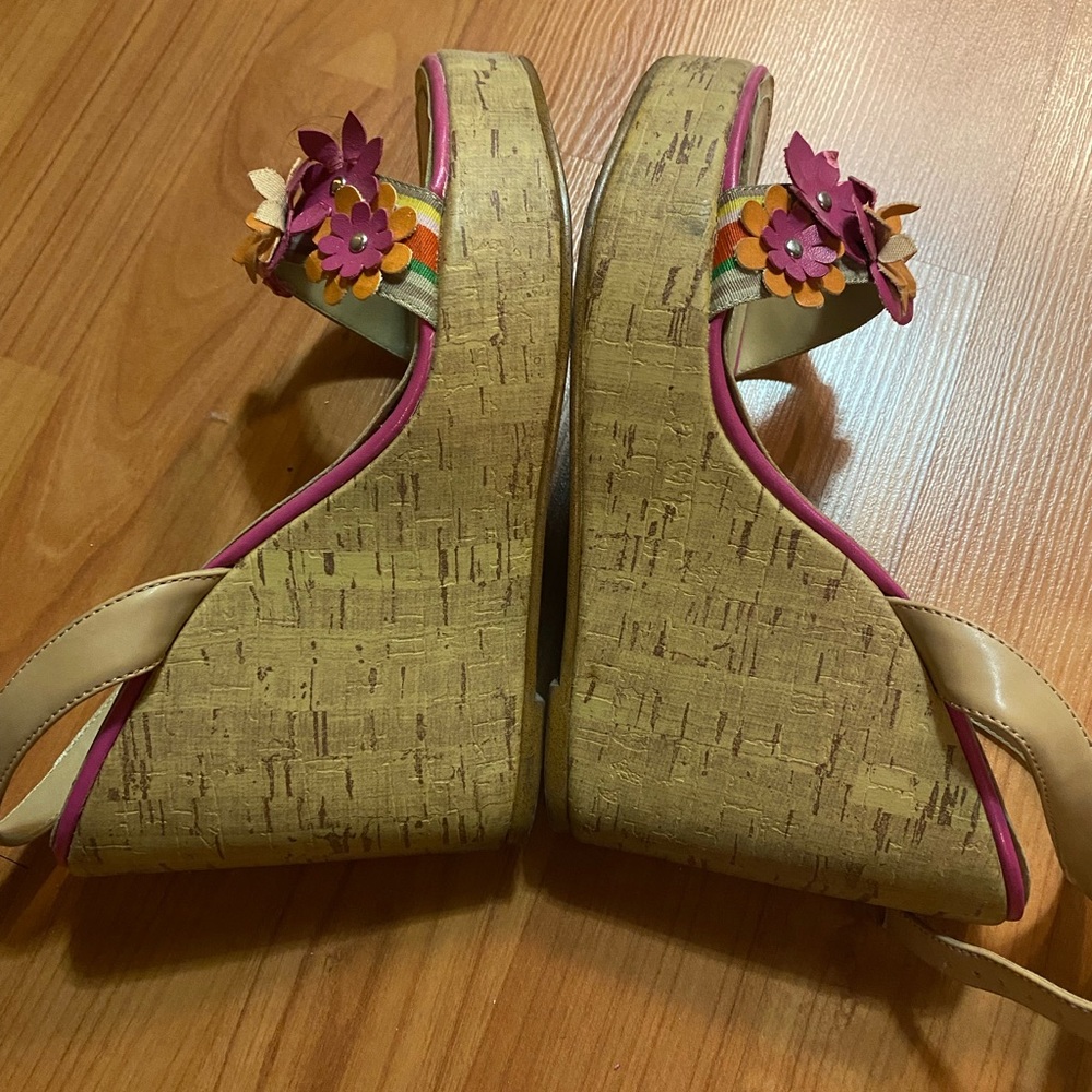 Colin Stuart Multi Color Wedges, Size 6 1/2 - image 5